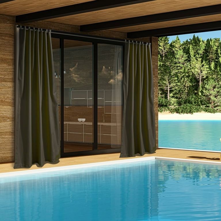 54"x84" Outdoor Curtain Panel Tab Top Drape UV30 Patio Pergola Garden 1 Piece 54"x84" Outdoor Curtain Panel Tab Top Drape UV30 Patio Pergola Garden 1 Piece